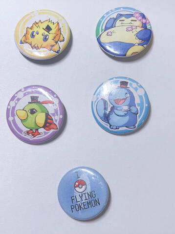 Fanmade buttons: $1 or free with $25+ purchase
